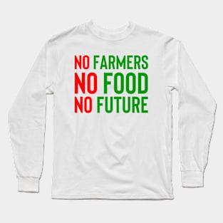 NO FARMERS NO FOOD NO FUTURE - FARMERS PROTEST Long Sleeve T-Shirt